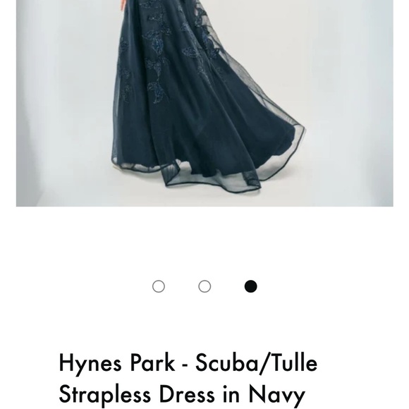 Hynes Park Elegant Navy Blue Evening Gown Mother of the Bride Dress NWOT - Picture 3 of 6